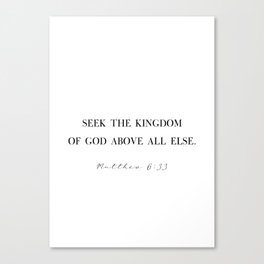 Matthew 6:33 Canvas Print