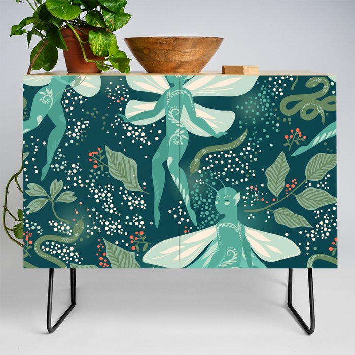 Enchanted Emerald Fairy Forest II Credenza
