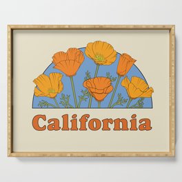 California Poppies Serving Tray