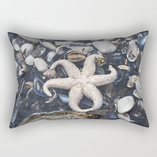 Starfish and Shells Rectangular Pillow