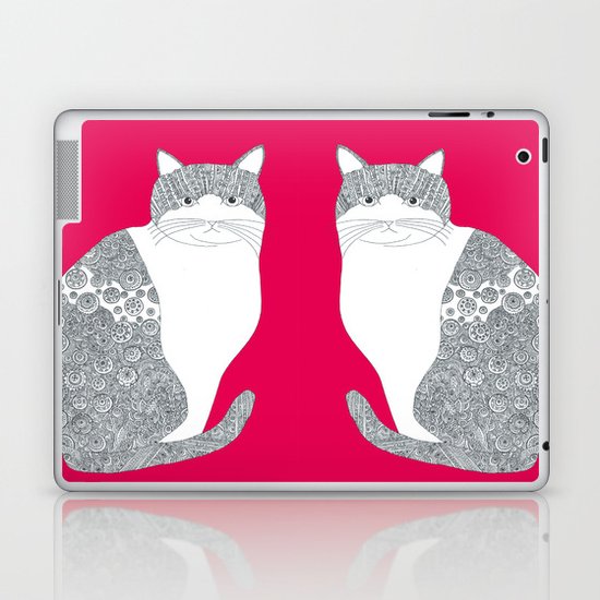 Pink-Cat Laptop & iPad Skin