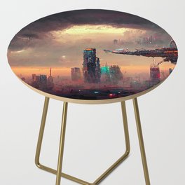Flying to the Infinite City Side Table