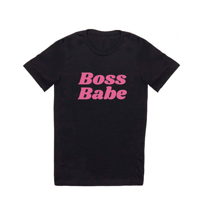 Retro Boss Babe - Pink T Shirt
