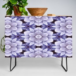 Abstract Pantone Periwinkle Roses Credenza