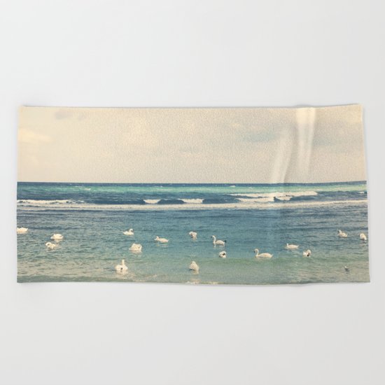 Swan Sea Beach Towel