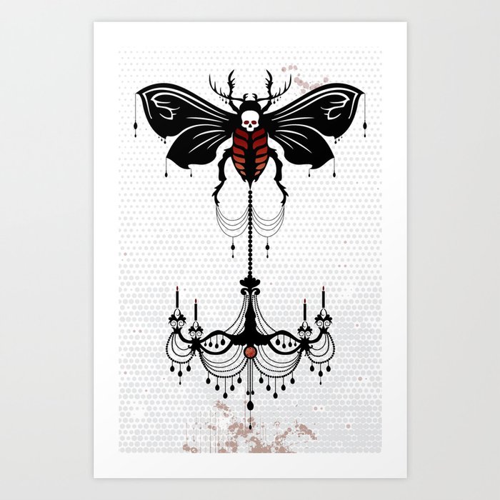 Ent Chandelier Art Print By Nexxsuss Society6