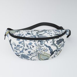 Blue vintage chinoiserie flora Fanny Pack