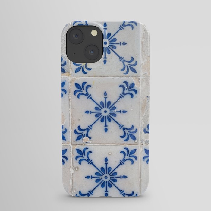 Vintage ultramarine blue portugese tiles - azulejos pattern Lisbon, Portugal - travel photography iPhone Case