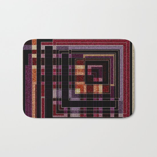 Abstract pattern ." Squares ". Bath Mat