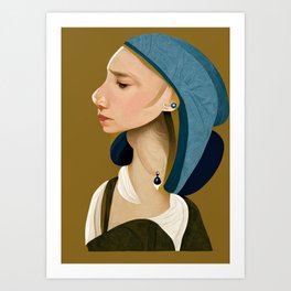 Girl with a Pearl Earring Art Print