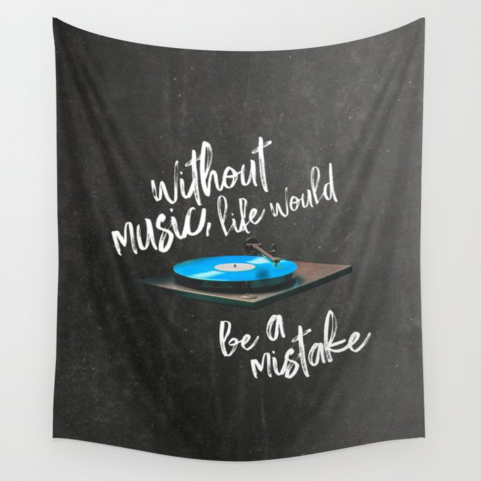 Without Music Life Would Be a Mistake-Vinyl Record #4 Wall Tapestry