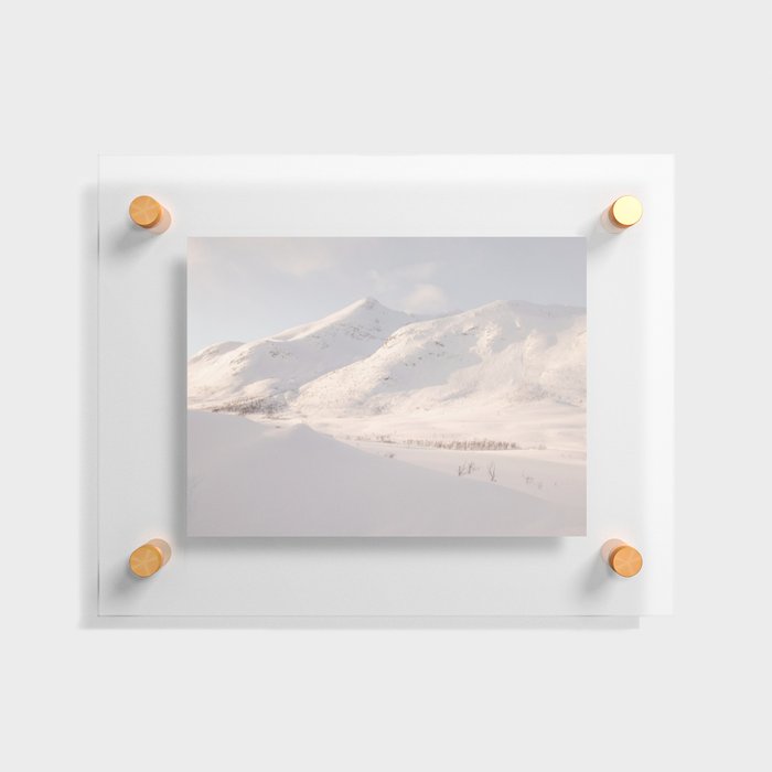 Winter Mountain Landscape In Norway Photo | Arctic Snow On Kvaløya Island Art Print | Europe Nature Travel Photography Floating Acrylic Print