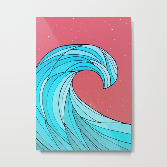 The Lone Wave Metal Print