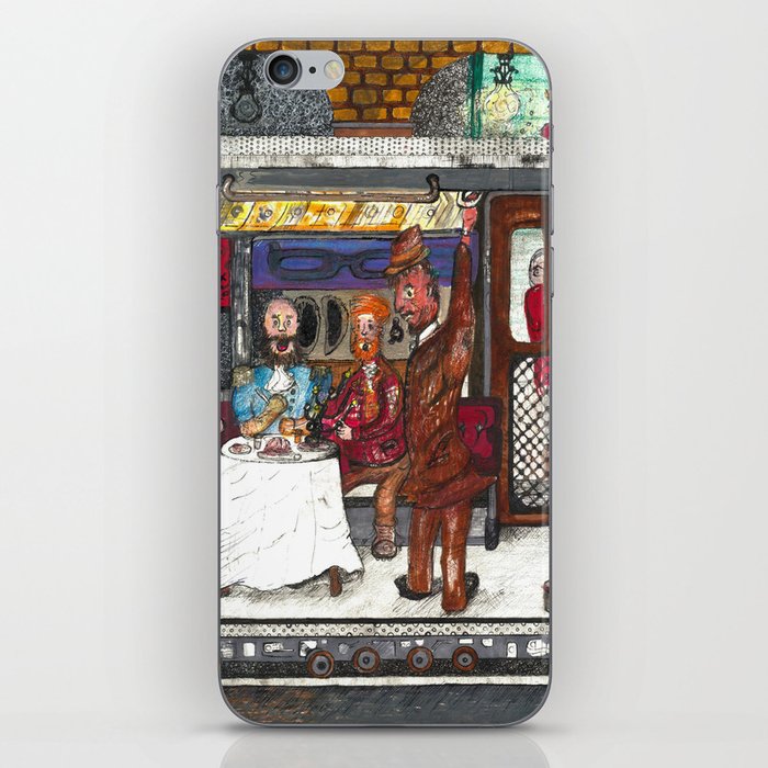 Fine Dining on the Subway iPhone Skin
