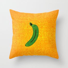 Banana Verde Throw Pillow