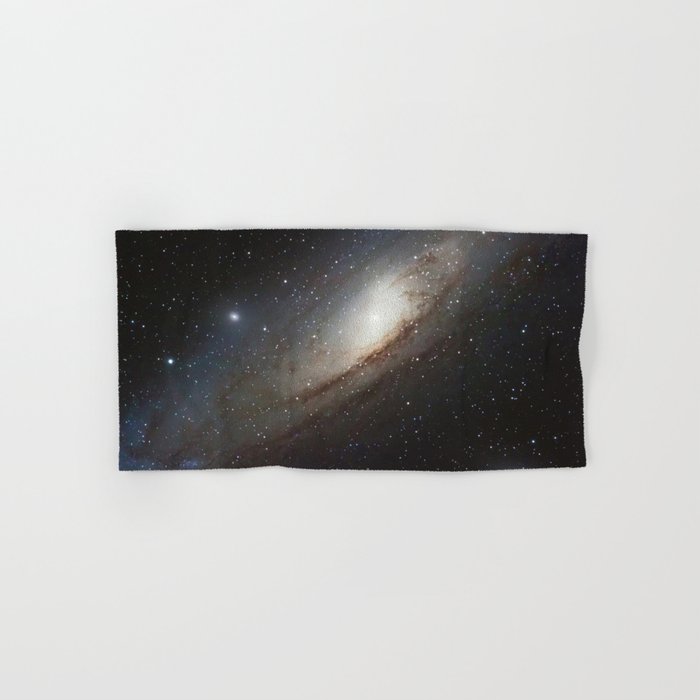 The Andromeda Galaxy, spiral galaxy in the constellation of Andromeda Messier 31 M31 Hand & Bath Towel