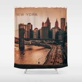 New York City Manhattan skyline Shower Curtain