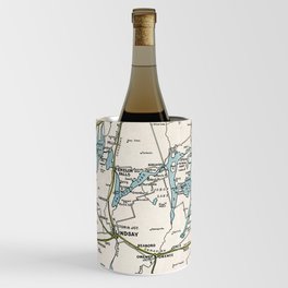 Vintage Map of Kawartha Lakes District Wine Chiller