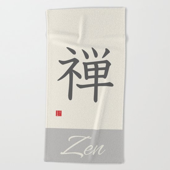 ZEN KANJI Beach Towel
