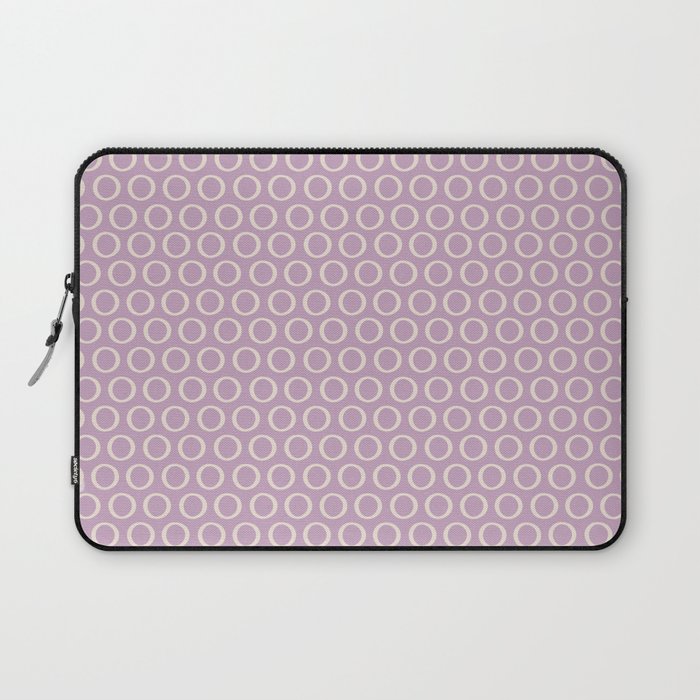 Inky Dots Minimalist Pattern in Light Lilac Lavender Purple Laptop Sleeve