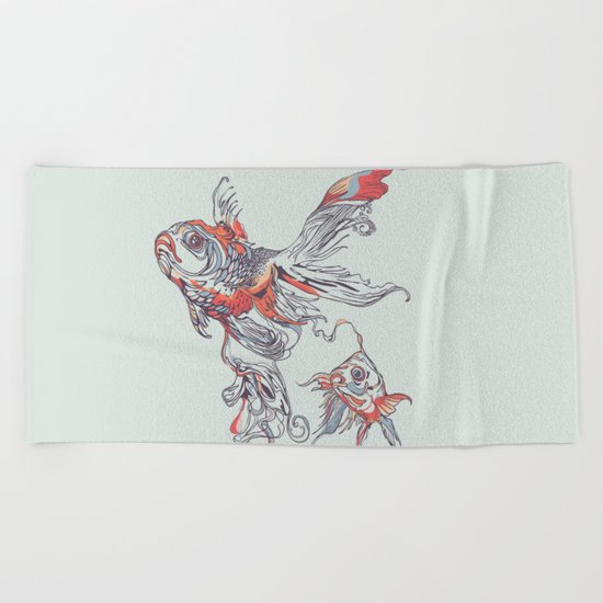 Floating in Deep Beach Towel