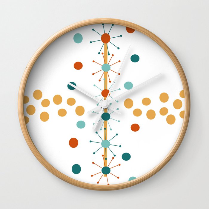 Mid-Century Modern Art | Atomic StarDots 1.0 TP Wall Clock