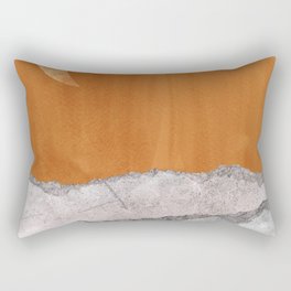 Terracotta and grey night Rectangular Pillow