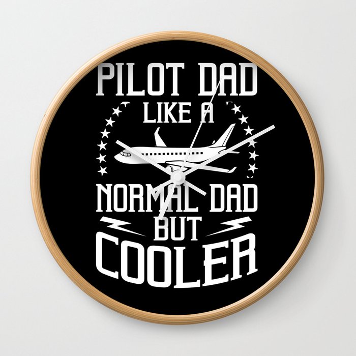 Airplane Pilot Plane Aircraft Flyer Flying Wall Clock