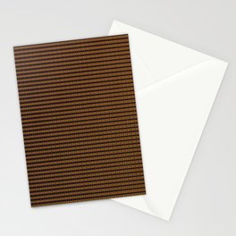 Classic Brown Cube Abstract Pattern Stationery Card