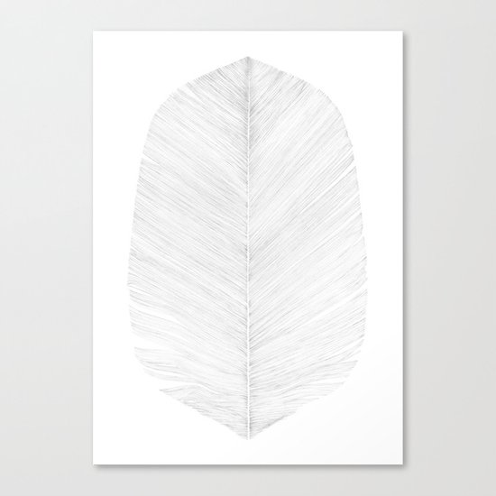 WHITE FEATHER Canvas Print