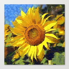 Summer Of Sunflowers Artistic Style Canvas Print