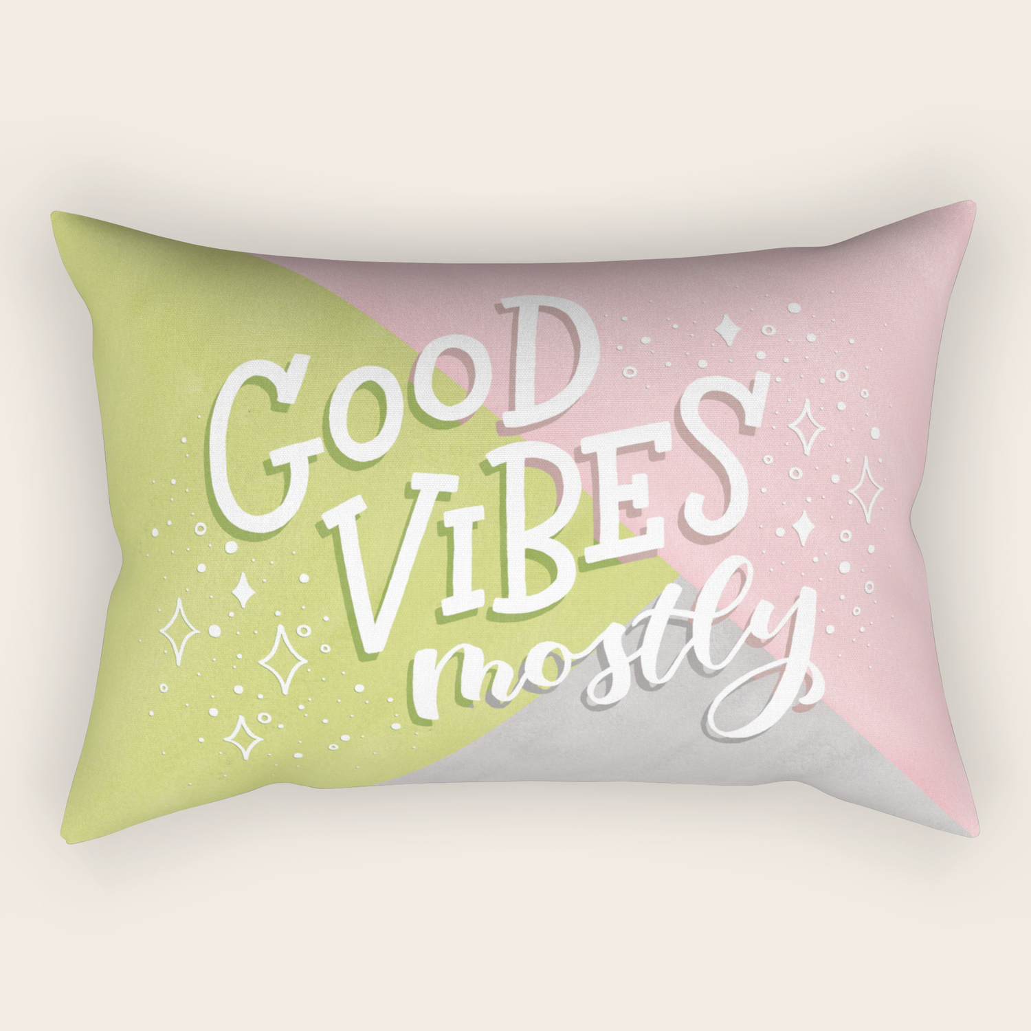 Good Vibes Mostly Rectangular Pillow By Kphletters Society6