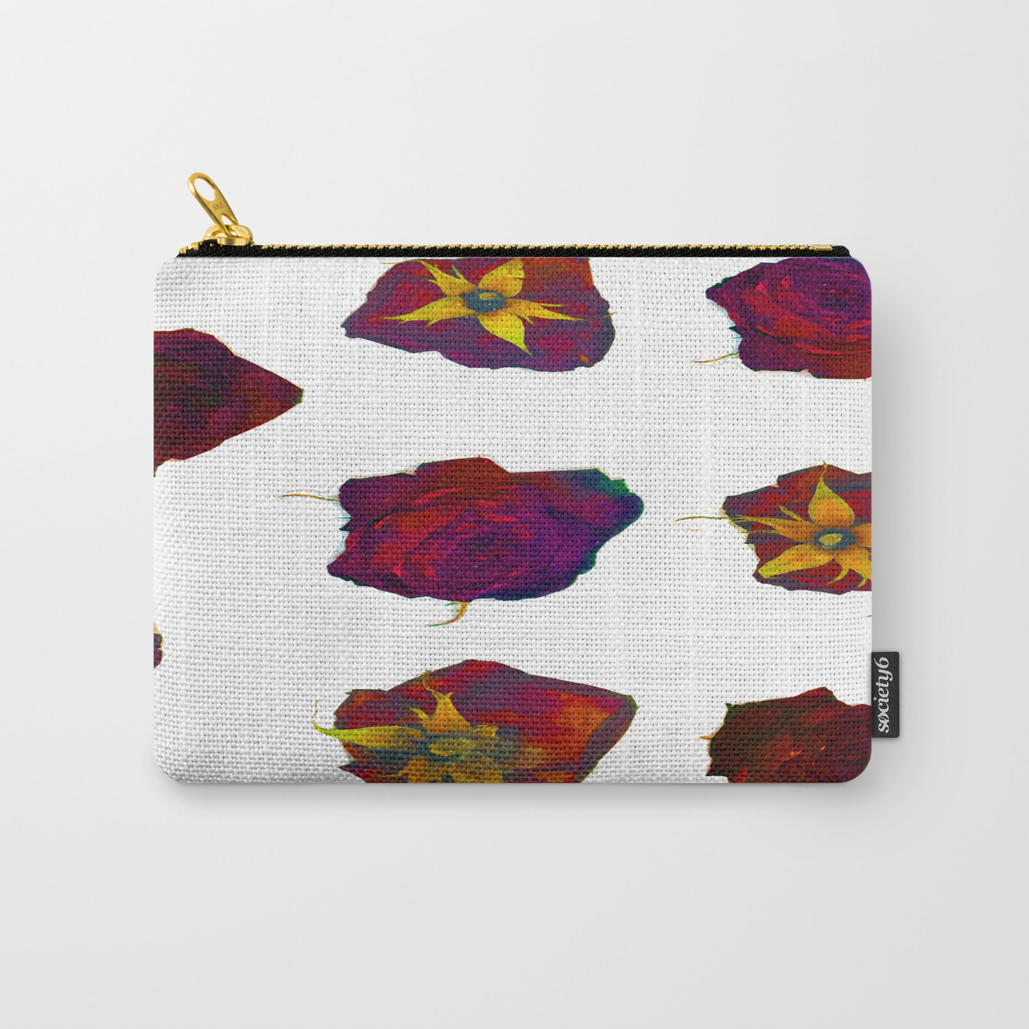 Pressed Roses Carry All Pouch By Nsvtwork Society6