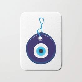 Blue Evil Eye Bead Badematte | Mashala, Hang, Luckycharm, Turkish, Graphicdesign, Eye, Protect, Boncuk, Jealousy, Goodluck 