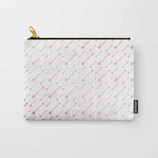 Simply Arrows in Rose Gold Sunset Carry-All Pouch