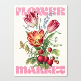 Flower market Canvas Print