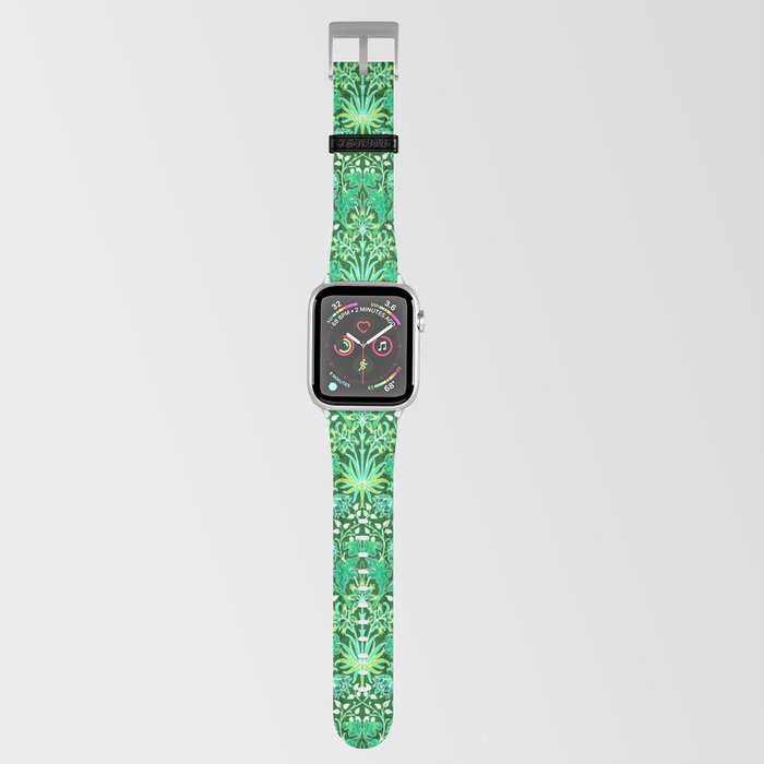 William Morris Hyacinth Print, Emerald Green Apple Watch Band