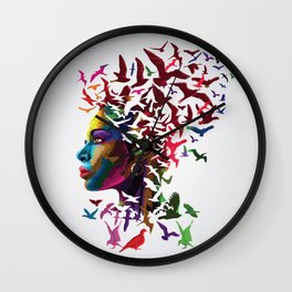 Free Thinker Wall Clocks For Any Decor Style Society6