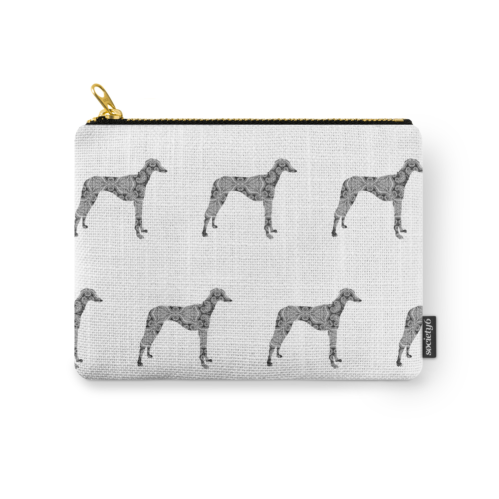 Paisley Dog No. 2 Carry-All Pouch by studio38103