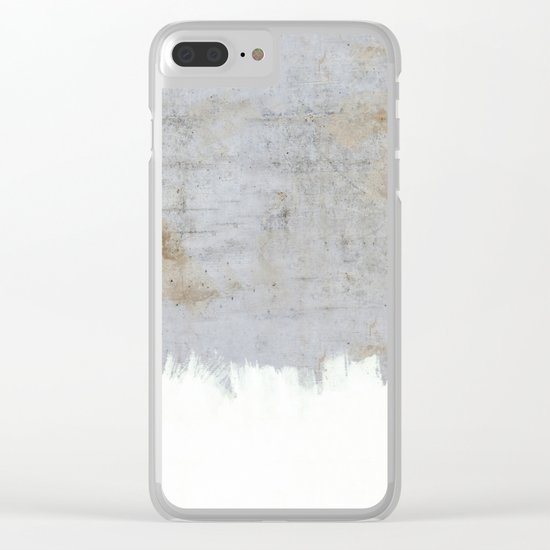 Painting on Raw Concrete Clear iPhone Case