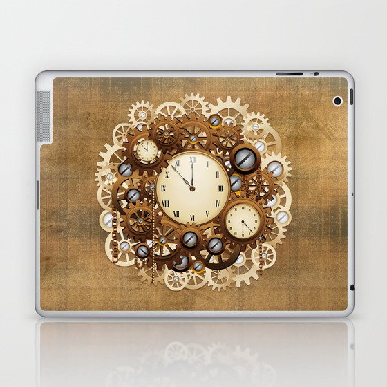 Steampunk Vintage Style Clocks and Gears Laptop & iPad Skin