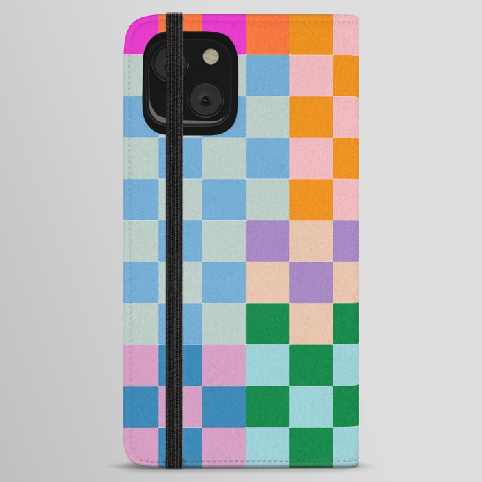 Checkerboard Collage iPhone Wallet Case