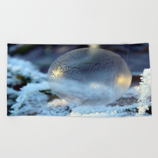 Christmas Bulb Aglow Beach Towel