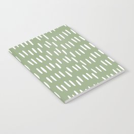 Boho Raindrops in Sage Green Notebook