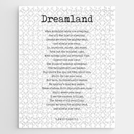 Dreamland - Lewis Carroll Poem - Literature - Typewriter Print 1 Jigsaw Puzzle