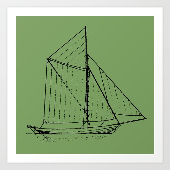 Eka Green Art Print