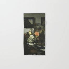 Stolen Art The Concert By Johannes Vermeer Hand Bath Towel By