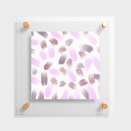 Abstract Pink Lavender Burgundy Watercolor Brushstrokes Floating Acrylic Print
