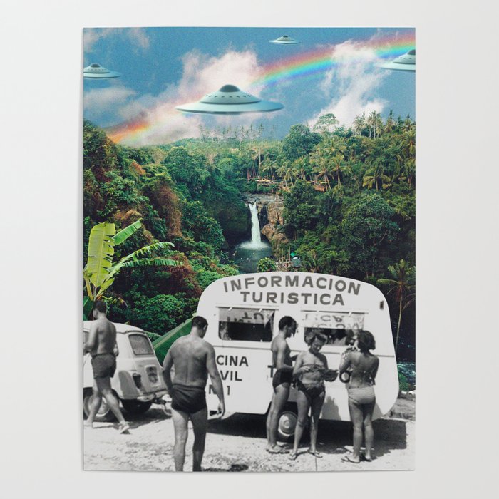 The Visitors // UFOs in Paradise Poster