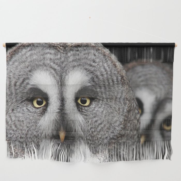 Great Grey Owls  Wall Hanging